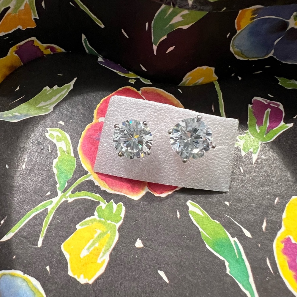 Diamond Studs in Silver